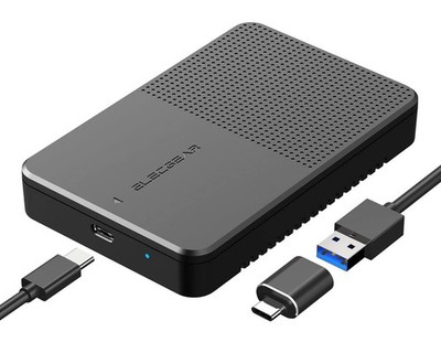 USB C 3.1 Gen2 External Disk Enclosure for 7mm to 15mm 2.5-inch SATA Hard Dri...
