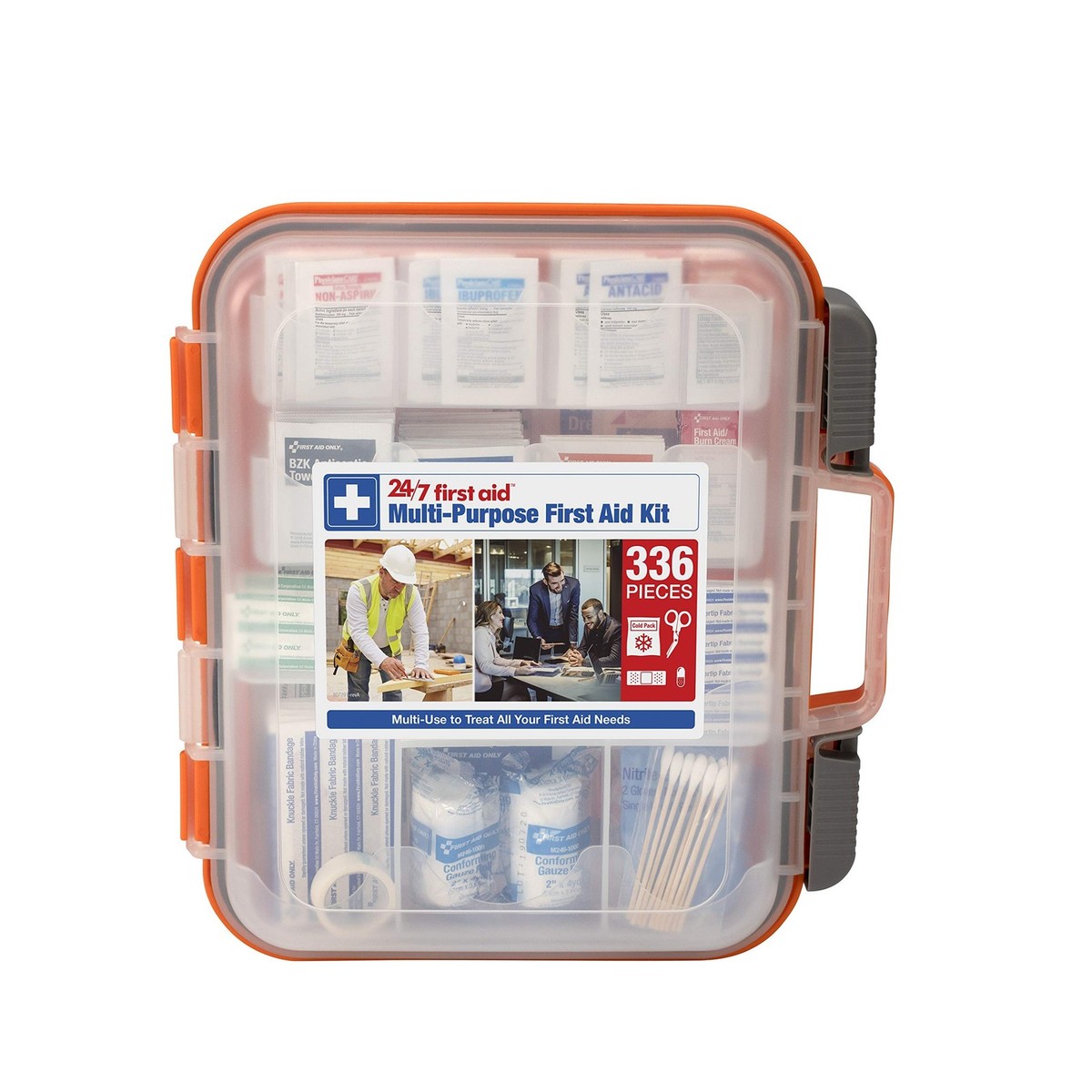 24/7 First Aid OSHA Compliant First aid Kit, All-Purpose 100