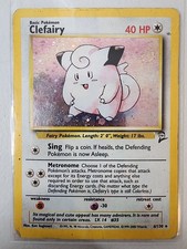 Pokémon TCG Base Set Clefairy Holo Card 5/102 Nice Swirl HP on eBay