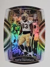 2020 Panini Select Club Level White Prizm Die-Cut David Onyemata #299 Rookie RC