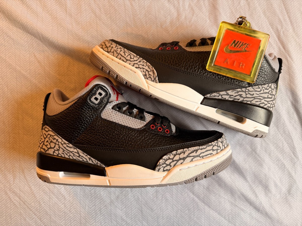 Size 8.5 - Jordan 3 Retro OG Mid Black Cement for sale online | eBay