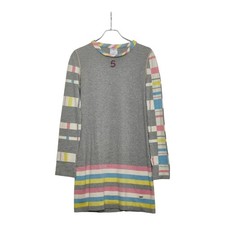 CHANEL Dress Long Sleeve Size38 P32721K00743 Gray Multicolor Cotton Cashmere Wom