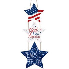 4th of July Patriotic Wreaths for Front Door USA 250th Red, White, Blue