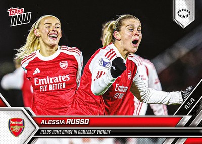 2025 Topps Now UWCL #11 Alessia Russo Heads Home Brace in Victory