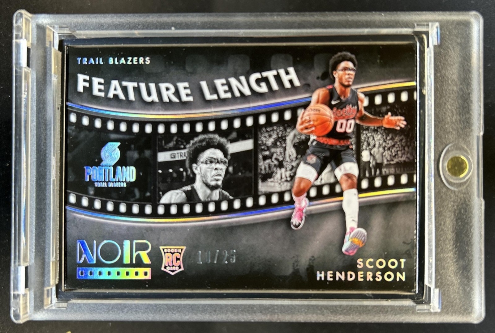 2023-24 Panini Noir Scoot Henderson RC Feature Length Rookie First Look #/25