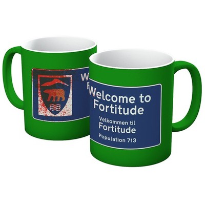 Fortitude Welcome To Arctic Town Schild TV Becher Tasse Kaffee Tee alle Farben
