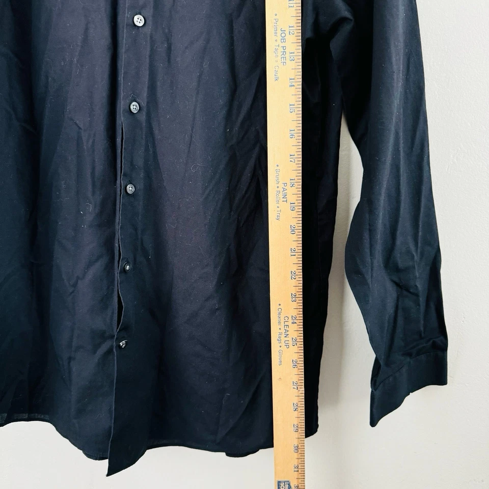 J Ferrar Black Long Sleeve Button Up Short Slim Fit Men’s Size L - Image 4 of 4