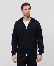 Brunello Cucinelli Men's jet zip up hoodie Jacket NWT Size XL