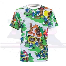 The Smurfs Vintage Sheets Inspired Cartoon Nostalgia Fan Gift Shirt