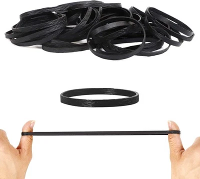 XINGRUN Gummibänder 100 Stücke Schwarz Gummiringe Breit 60x5mm Haushaltsgummi, L