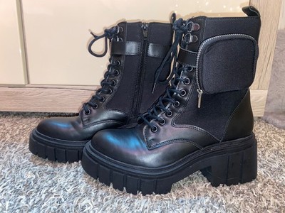 Neu  schwarze Kunstleder Damen stiefel  große- 36 (von Deichman) 