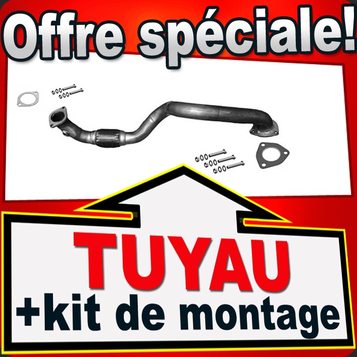 Tuyau d'échappement pour Opel Astra K B16 1.4 Turbo en acier