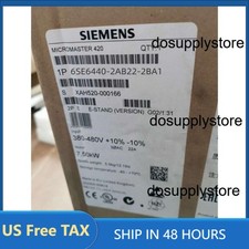 New Siemens 6SE6440-2AB22-2BA1 MICROMASTER440 without filter 6SE6 440-2AB22-2BA1