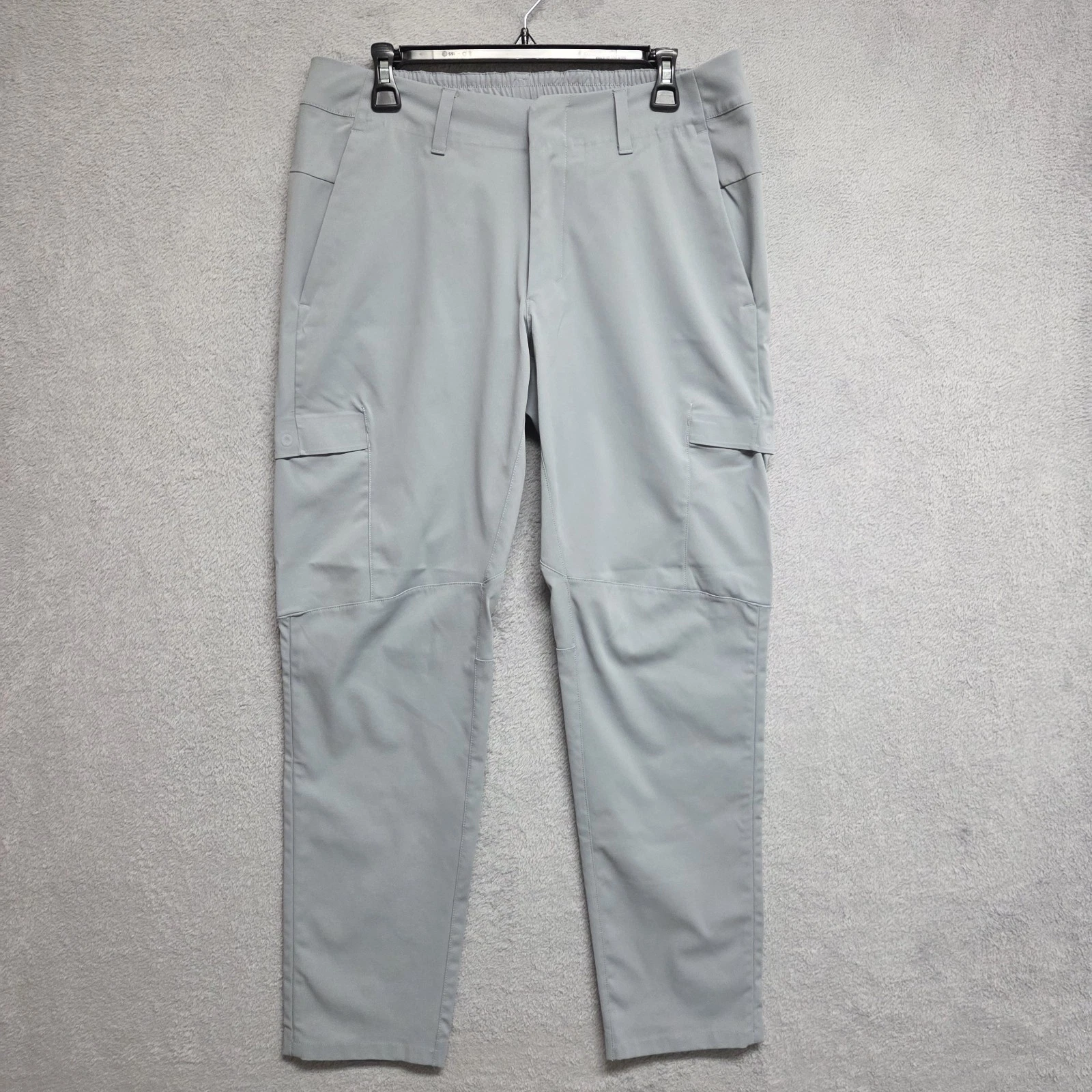 Lululemon Pants Mens 34x30 Rhino Gray Fixed Waist Cargo Elastic Tech Performance