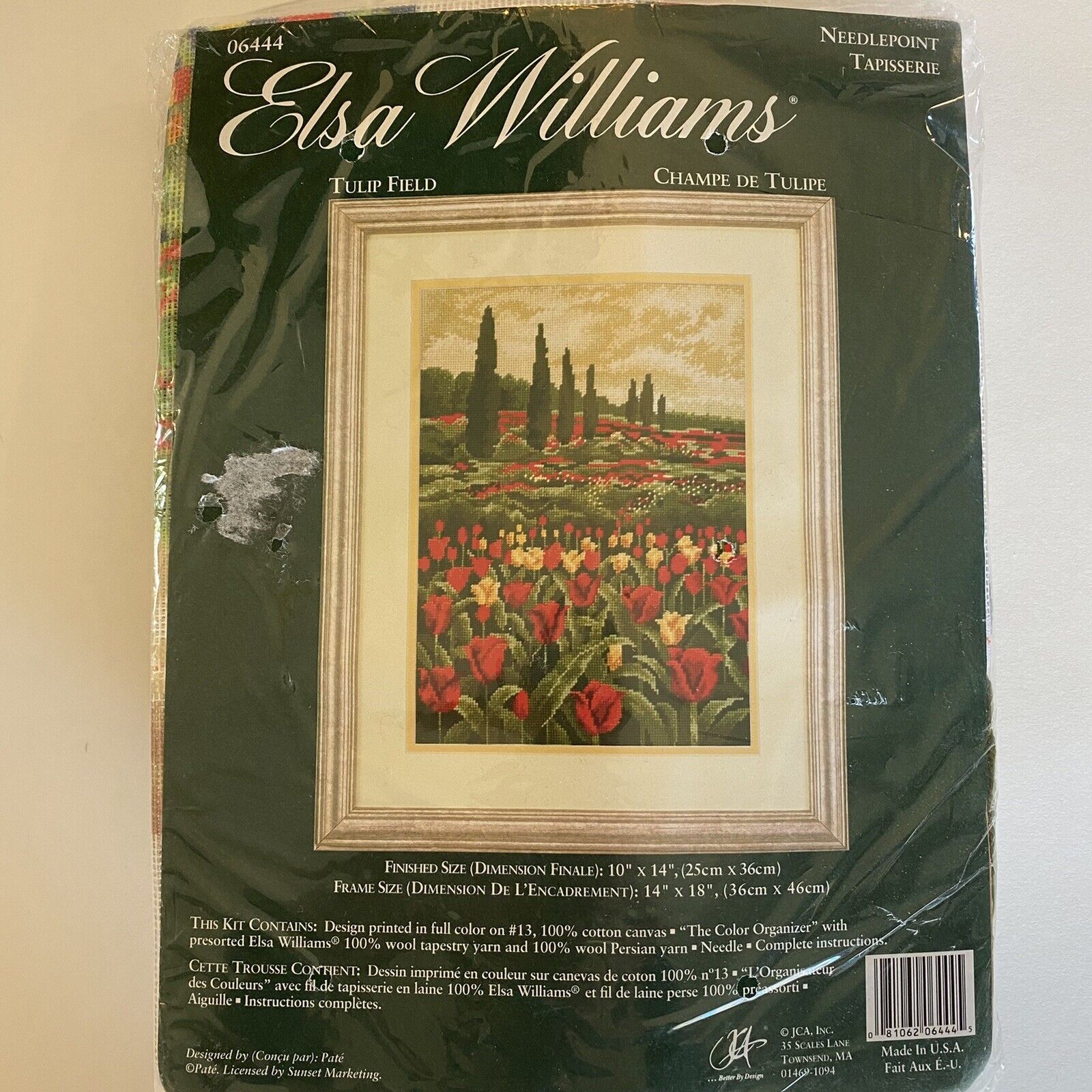 Elsa Williams Tulip Fields Needlepoint Tapestry Kit Package Damage READ