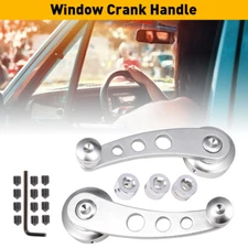 2 PCS BILLET CAR UNIVERSAL ALUMINUM WINDOW CRANK HANDLE WINDER PICKUP TRUCK DOOR