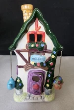 Ceramic Welcome Tealight House Tealight Candle Holder 