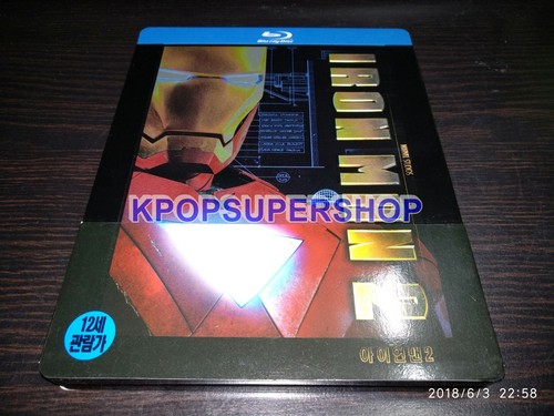 Iron Man 2 2010 Blu Ray Steelbook DVD Korea Ed. Rare OOP 2 Disc Ultra Rare - Picture 2 of 10