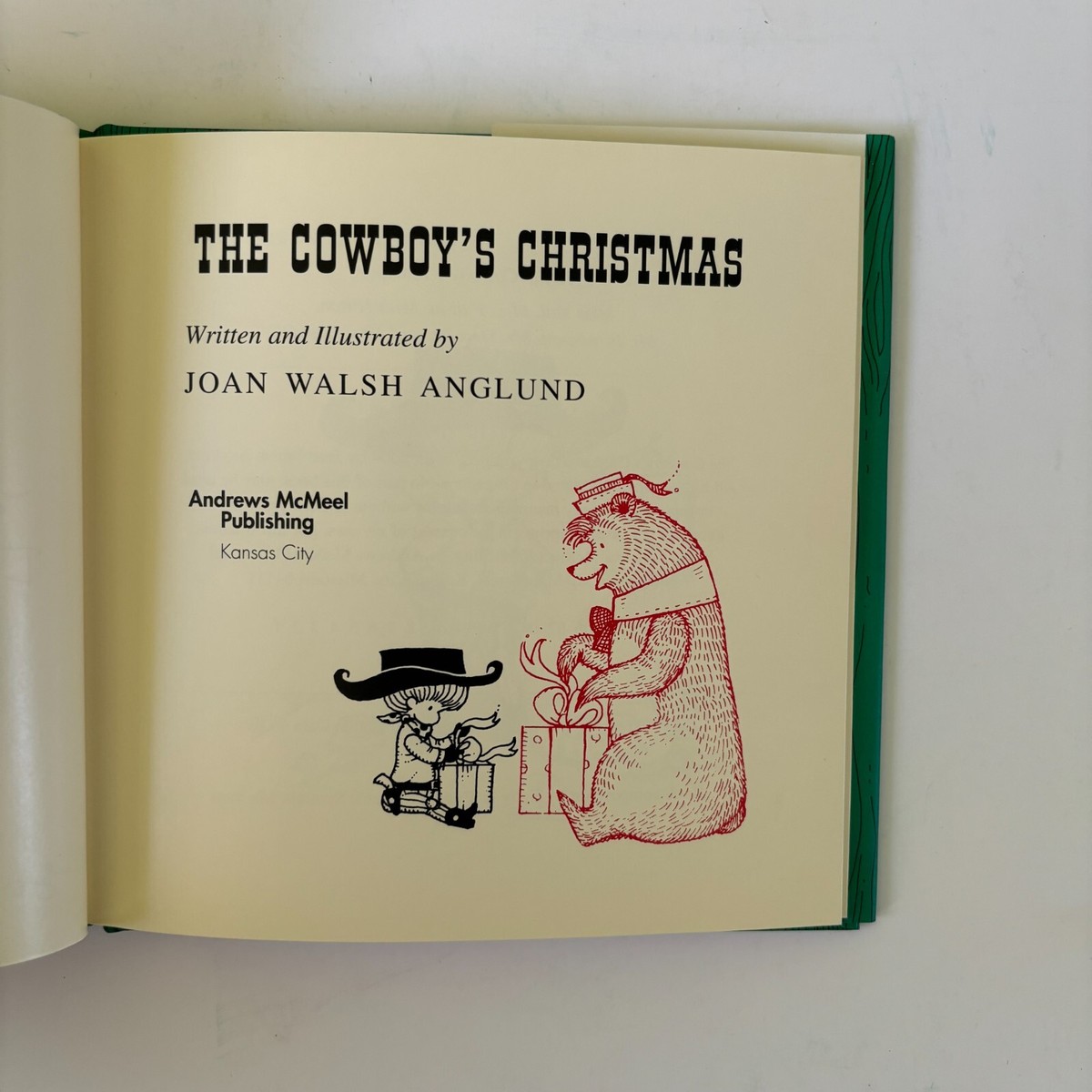 SIGNED The Cowboy's Christmas By Joan Walsh Anglund - 2004 Reprint