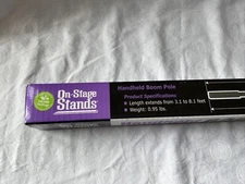 NIB On-Stage Handheld Microphone Boom Pole | Length 3.1-8.1 Feet | MBP7000