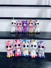 Lot Of 10 TY BEANIE BOOS Unicorn Only Huge Collection No Heart Tag Bundle 1