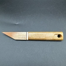 M. Grumbacher Craft Knife - Vintage Japan with Sheath Ergonomic Handle Brown