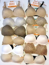 Warners Bra Wirefree Light Lift Seamless Cup Contour TWO 2 Pack TShirt Bras 4003