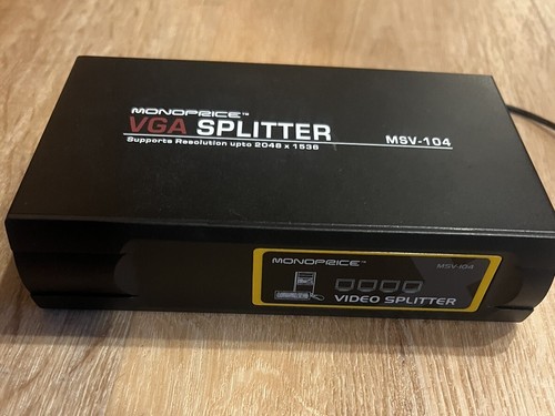 Monoprice VGA Splitter MSV-104 Supports Resolution up to 2048 x 1538