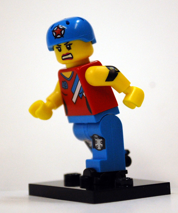 Lego 71000 Minifigures serie 9 Ragazza Roller Derby con Pattini e Casco Nuovo