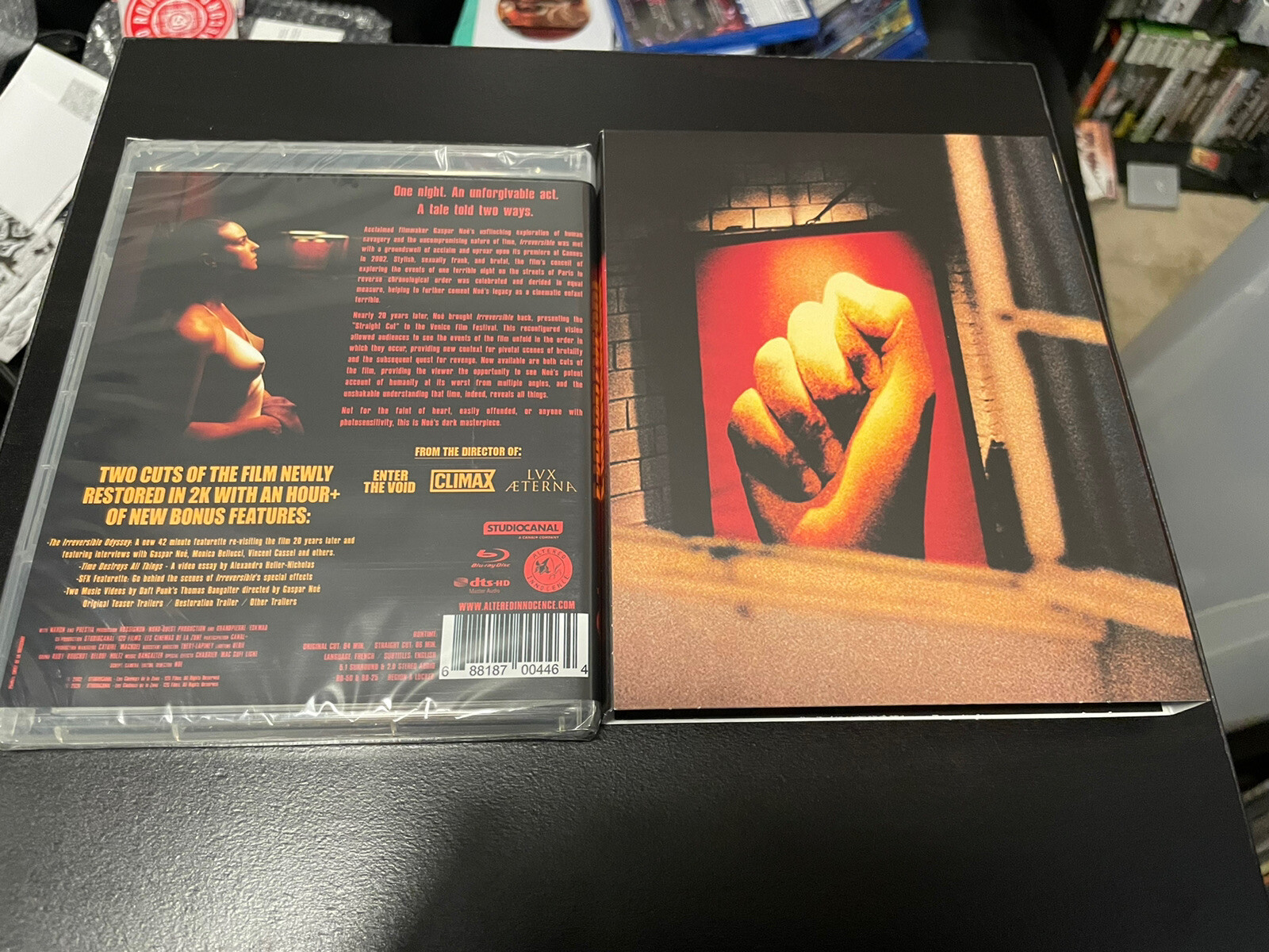 Irreversible Bluray Gasper Noe W/ OOP Vinegar Syndrome Slipcover New