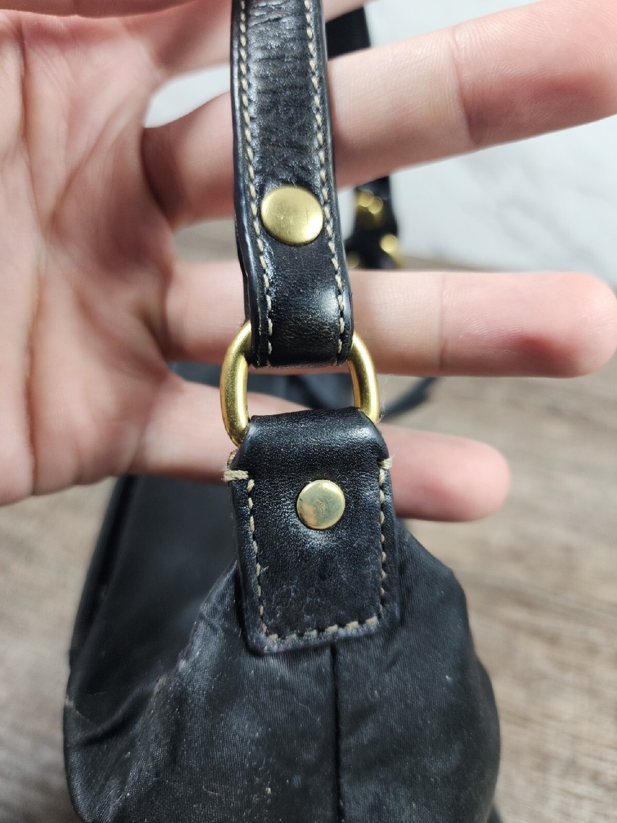 ☆Vintage☆ ~Coach Soho Mini Signature Top Handle BLACK/Make