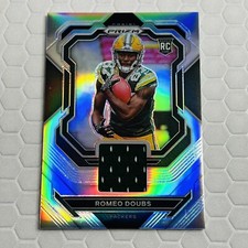 Romeo Doubs RC 2022 Panini Prizm Silver Premier Jersey Packers Patriots