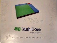 Math U See Manipulatives Algebra Decimal Insert Kit Integer Block Homeschool