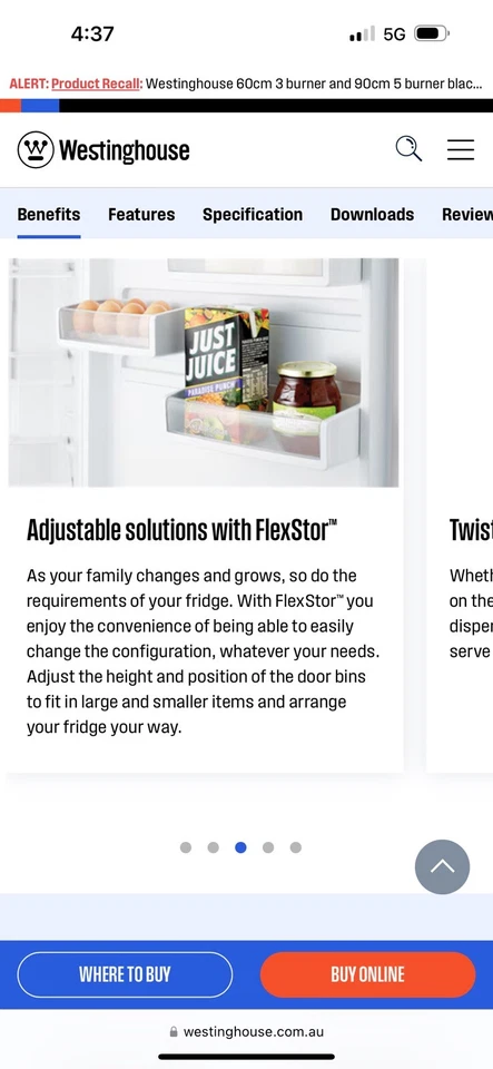 Westinghouse 425L Bottom Mount Fridge Freezer Silver Stainless Steal - image 4 of 4