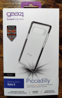 Gear 4 Samsung Galaxy Note 8 Piccadilly D30 Protection Clear Case Cover-BLACK