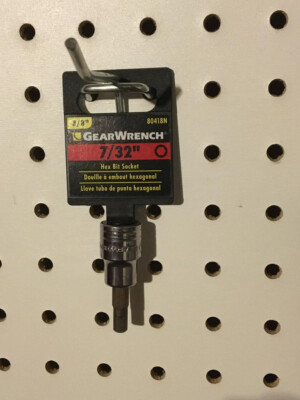 "GearWrench 3/8"" Drive Hex Bit Socket 7/32"" | 80418N/80418 ...