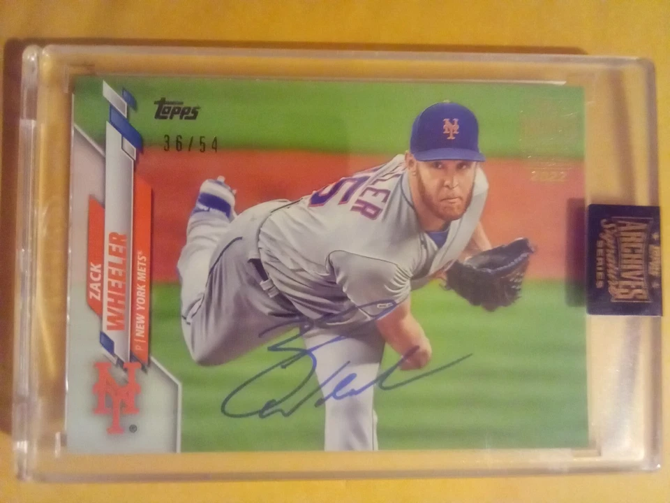 2021 Archives Signature Series 2020 Series 1 Zack Wheeler Auto #11/54 + #36/54 - Image 4 of 4
