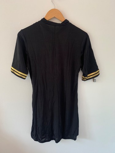 Women's Mile High Captain Sexy Pilot Black Dress & Hat Costume Size L - Picture 5 of 8