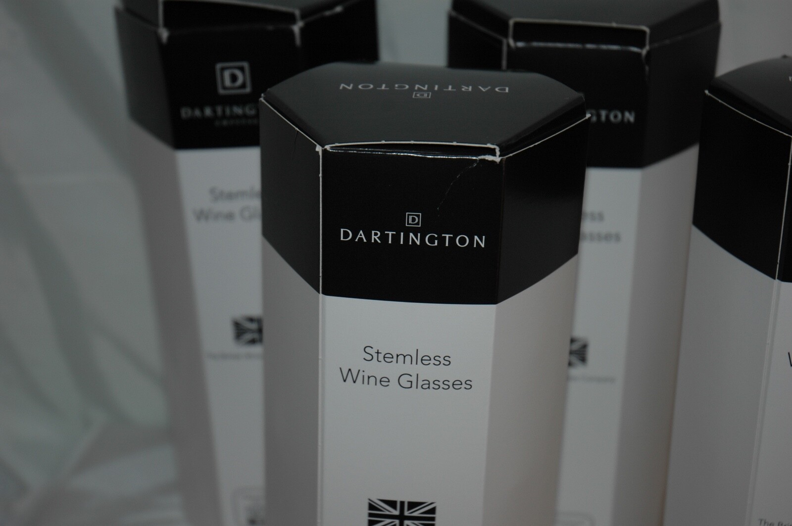 Set of 8 Dartington Stemless Wine Glasses eBay