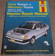 Ford Tempo & Mercury Topaz 1984 thru 1994 Haynes Repair Manual 36078
