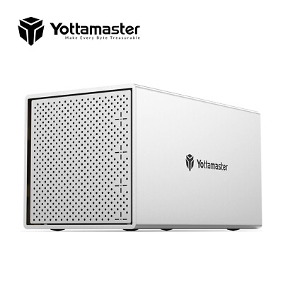Yottamaster 4 Bay RAID Typ-BFestplattengehäuse Gehäuse für 2.5/3.5'' SATA HDD 72T