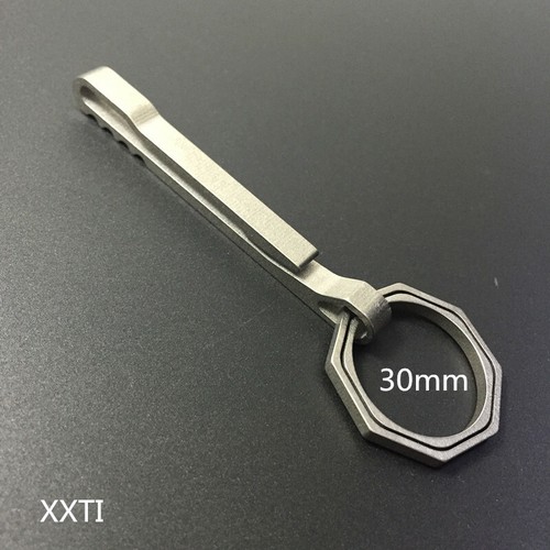 Titanium Alloy Keychain Key Ring Pocket Belt Clip Hook & Split Ring - Picture 7 of 21