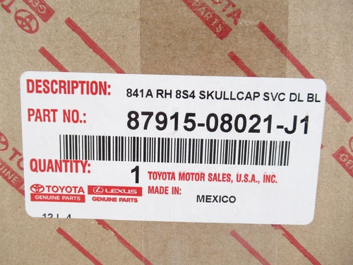 Genuine OEM Toyota 87915-08021-J1 Passenger RH Side Mirror Cover 2014-18 Sienna