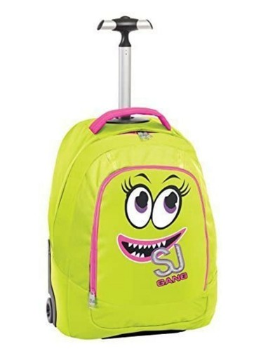 Zaino Scuola Trolley Seven Sj Gang Giallo Faccine Facce Face Ragazza  Bambina | eBay