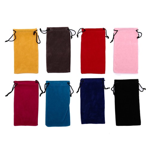 1pc leather fabric sunglasses jewelry pouch soft eyeglasses bag glasses case`hw