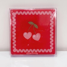Target Bullseye's Valentine  s Day 2025 Red Cherry 4 Pack Coasters NEW 