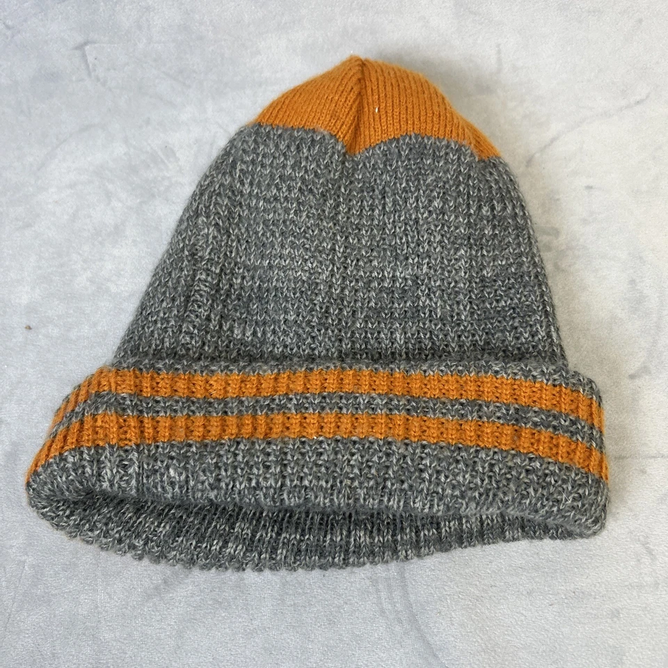 Gorro de malha Billabong skate surf motociclista punk Gotcha enferrujado OP 90s Y2K cinza laranja - Imagem 3 de 4