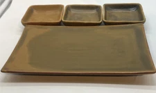 Sushi Plate With Three Soy Sauce Dishes- Le Goumet Chef