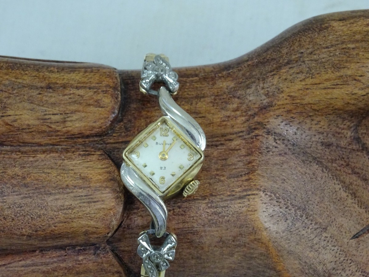 【美品】BULOVA レディース時計　10K ゴールド　ヴィンテージ 腕時計 Vintage Bulova M5 10k Rolled Gold Plate Manual Wind Ladies