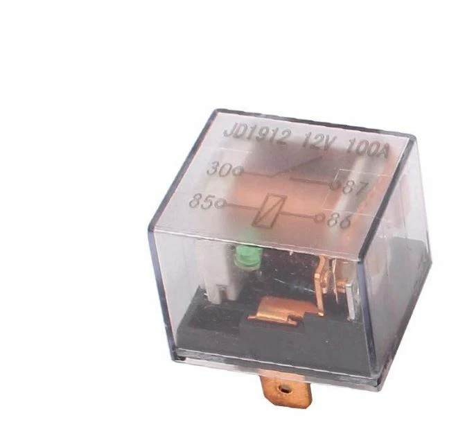 12V 100A Relay 4-Pins N.O. SPST Clear Shell Green LED Power Light - Image 2 of 4